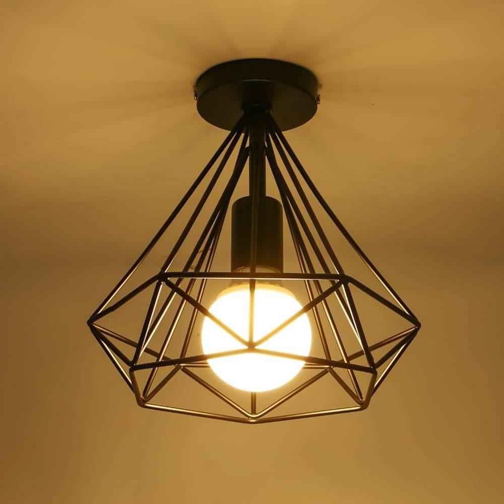 1-Licht Mini Lampada da Soffitto Retro Geometrica in Metallo LED