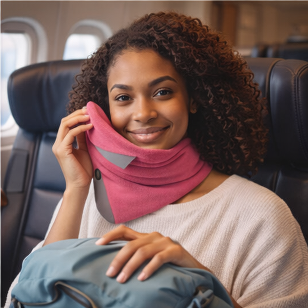 Almohada de viaje compacta para soporte de cuello estilo envolvente Zitrust