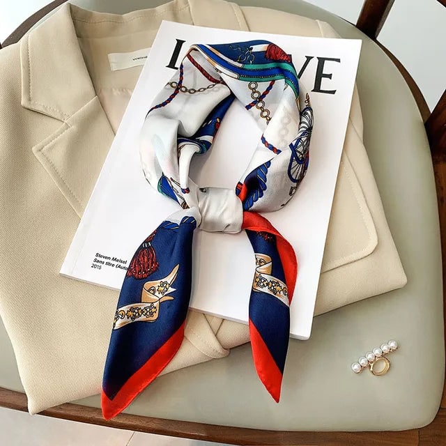 Foulard In Seta Foulard Elegante Design Unico - Image 8
