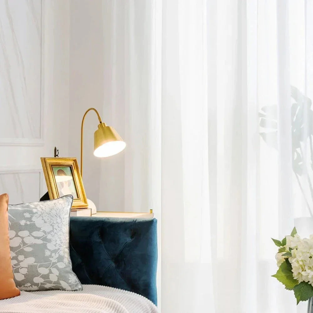 Cortinados Transparentes de Tule Mistura de Algodão Kira Wit