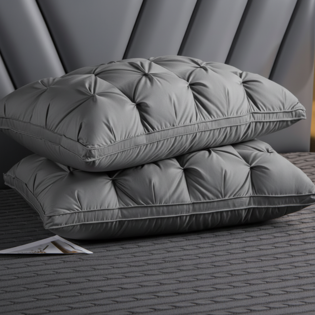 Pillow Goose Down Luxury Ergonomic Comfortable Night Sleep