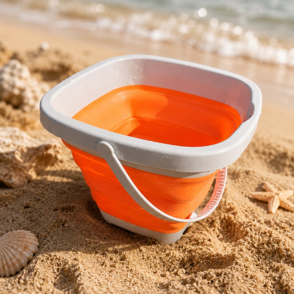 Giocattoli Da Spiaggia Secchiello Pieghevole Set Di Giochi - Image 1