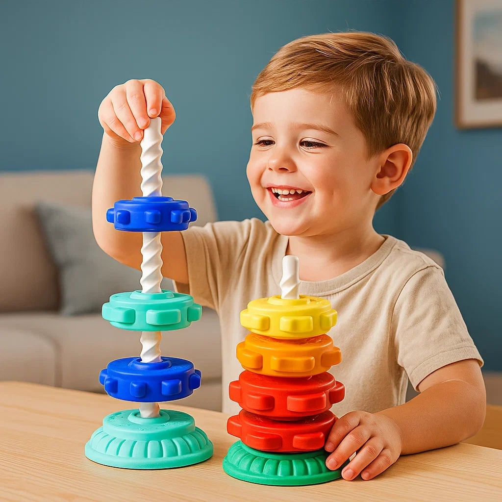 Giocattolo Impilabile Educativo Attività Apprendimento Divertente - Image 1