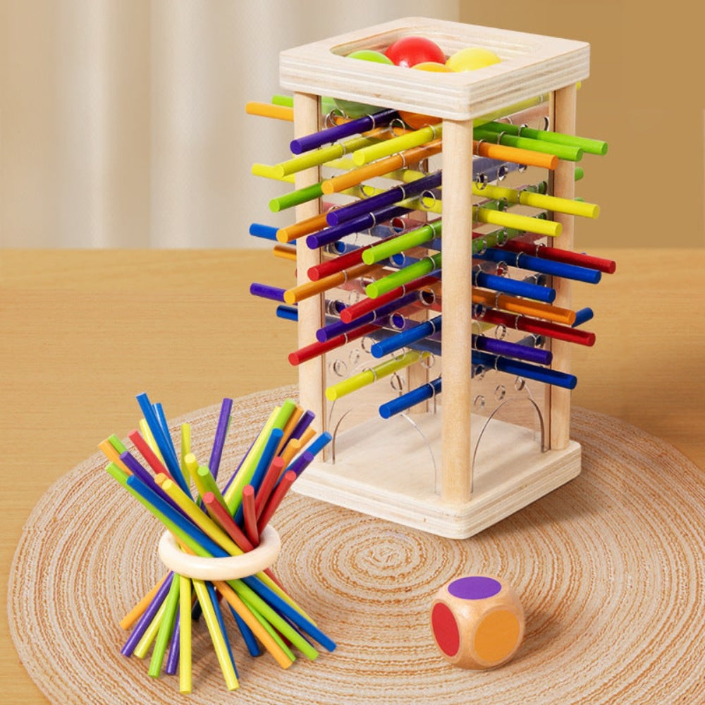 Giochi Educativi Bambini Legno Palline Bastoncini - Image 3