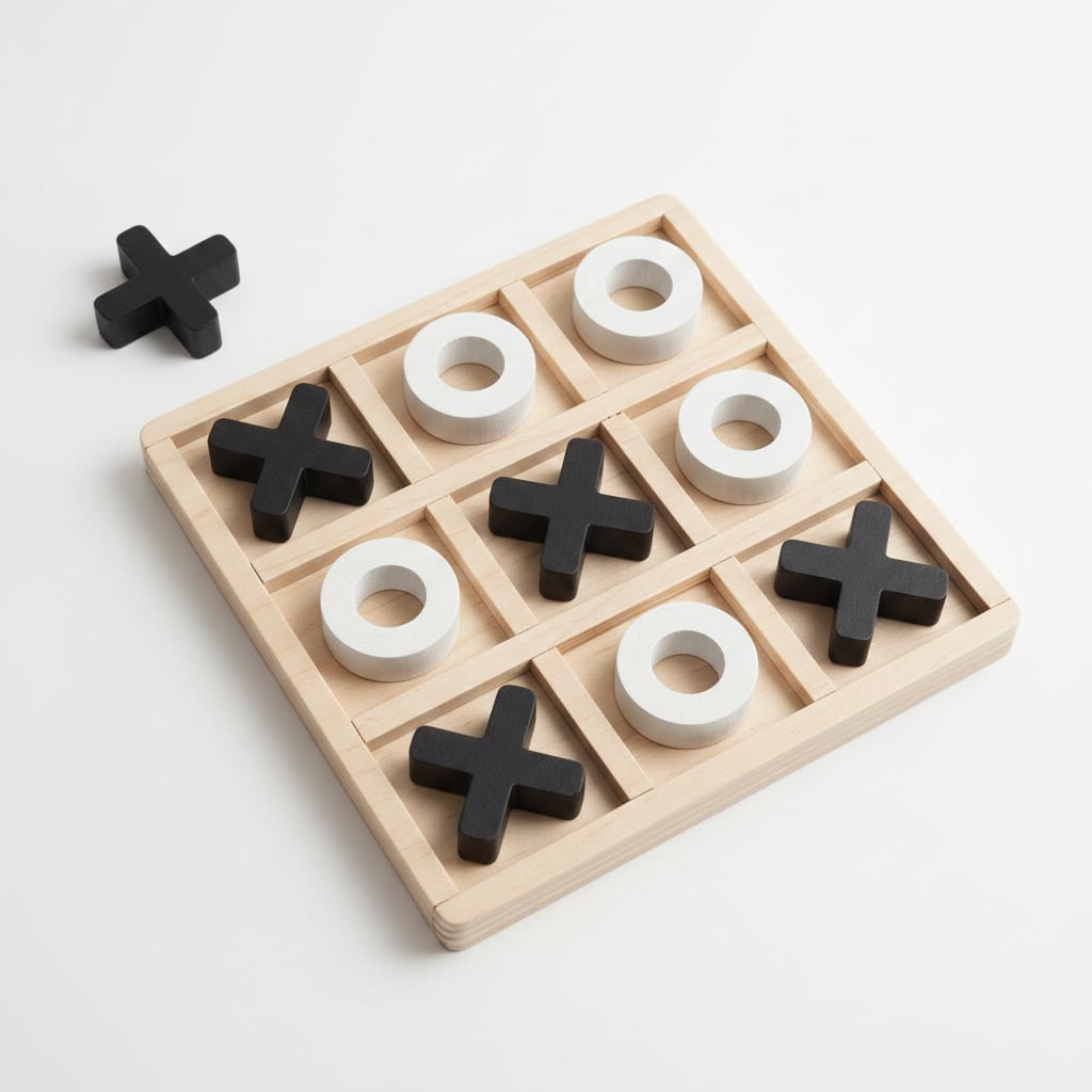 Gioco Tris Tavola Legno Design Classico - Image 2
