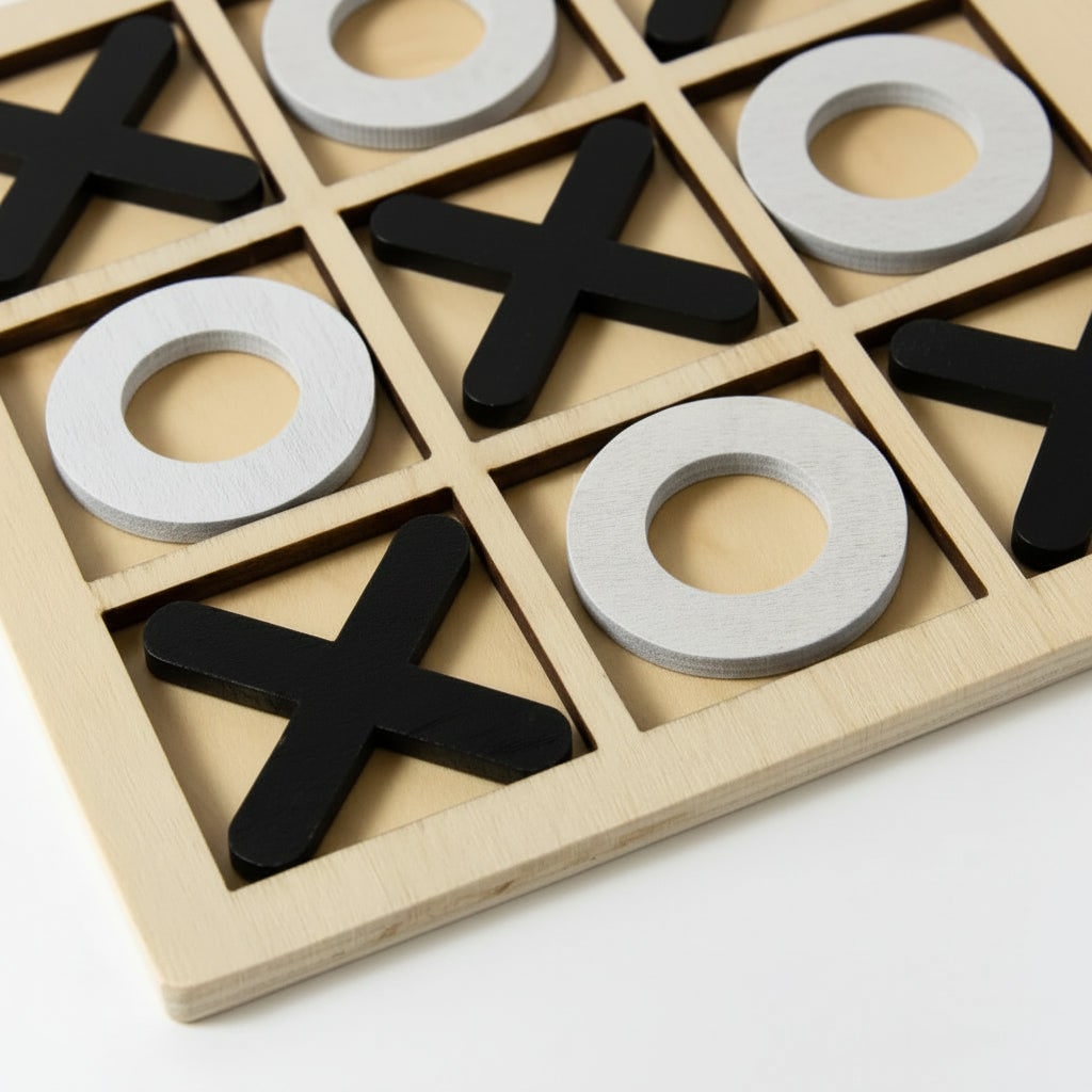 Gioco Tris Tavola Legno Design Classico - Image 3