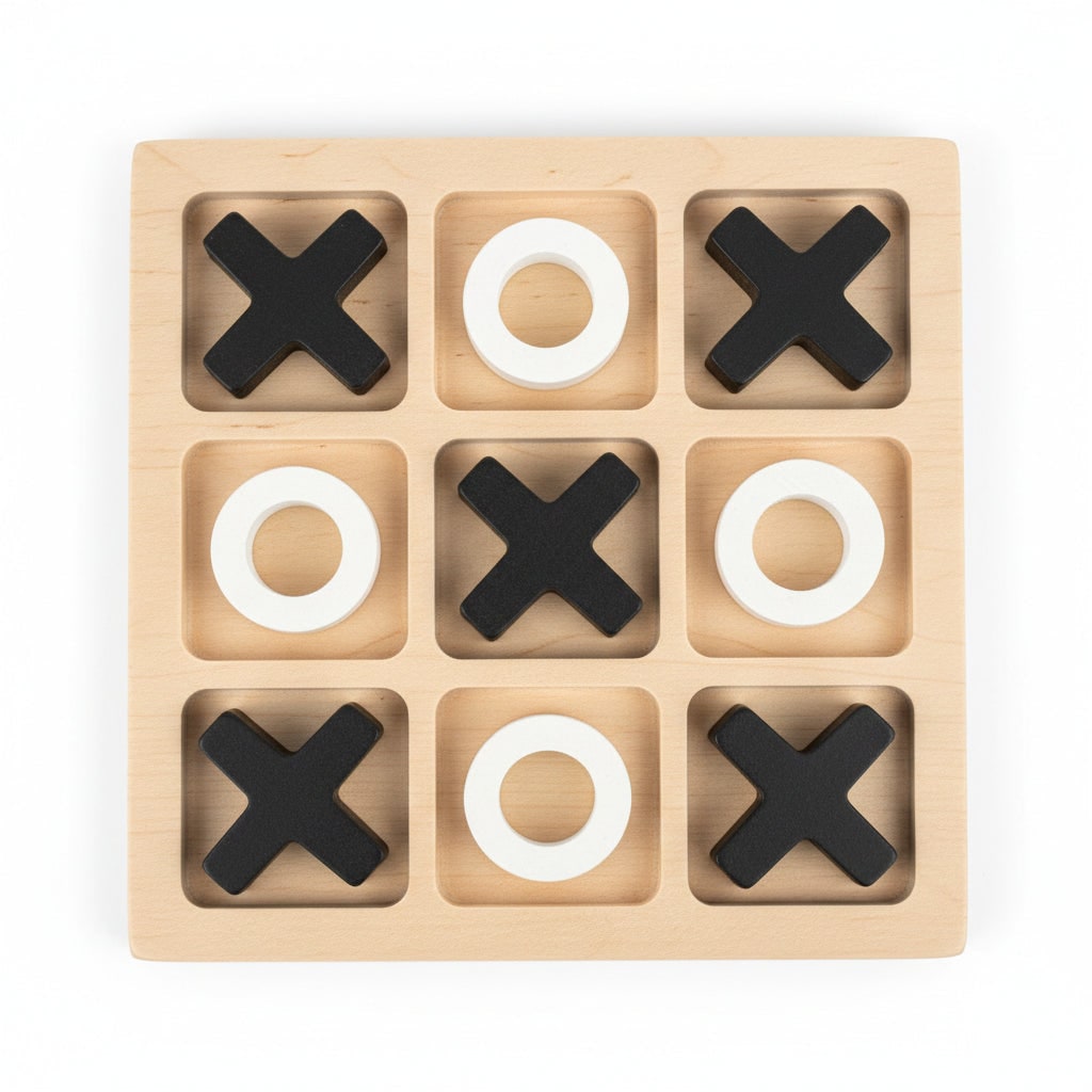 Gioco Tris Tavola Legno Design Classico - Image 4