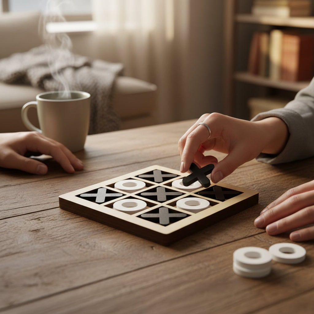 Gioco Tris Tavola Legno Design Classico - Image 5