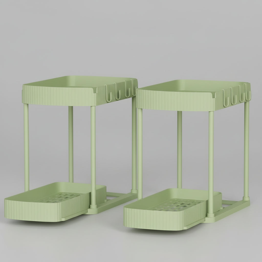 Rotatable Organizer Kitchen Bathroom 2 Pieces