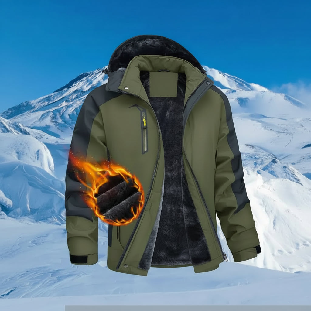 Giacca Invernale Uomo Impermeabile Antivento Cappuccio Regolabile