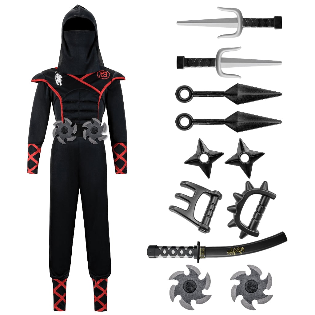 Halloween Costume Ninja Accessori Inclusi - Image 2