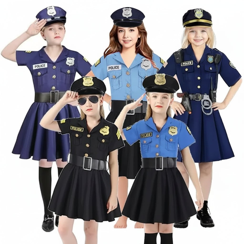 Halloween Costume Poliziotta Abito Gonna Pieghettata - Image 5