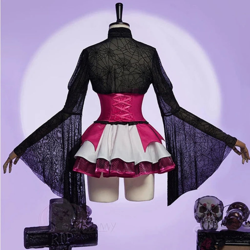 Halloween Costume Vampiro Abito Maniche a Rete - Image 2