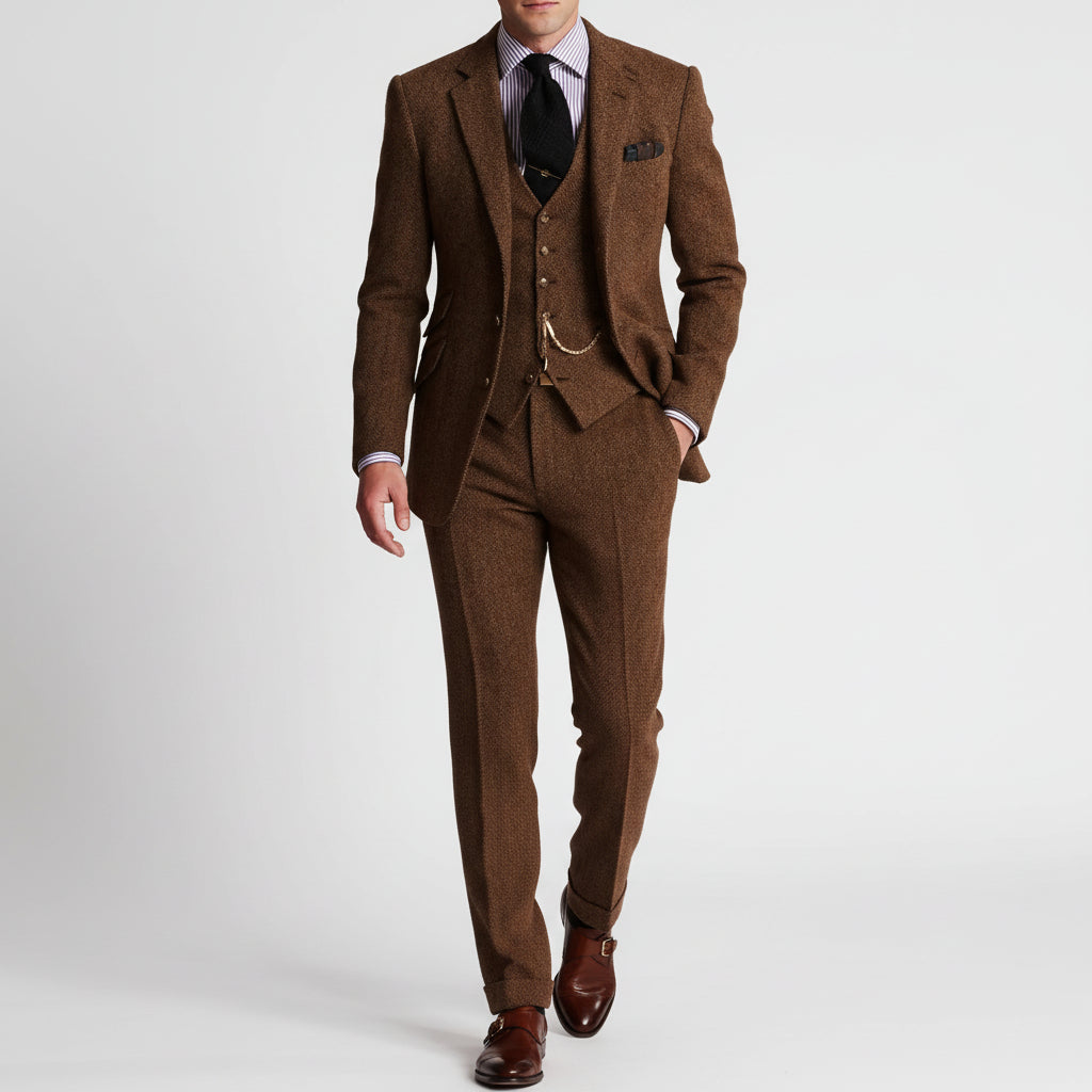 Abito Uomo Elegante Completo Tre Pezzi Occasioni Formali