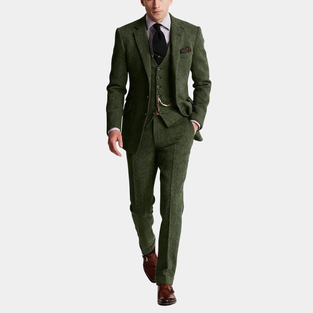 Abito Uomo Elegante Completo Tre Pezzi Occasioni Formali