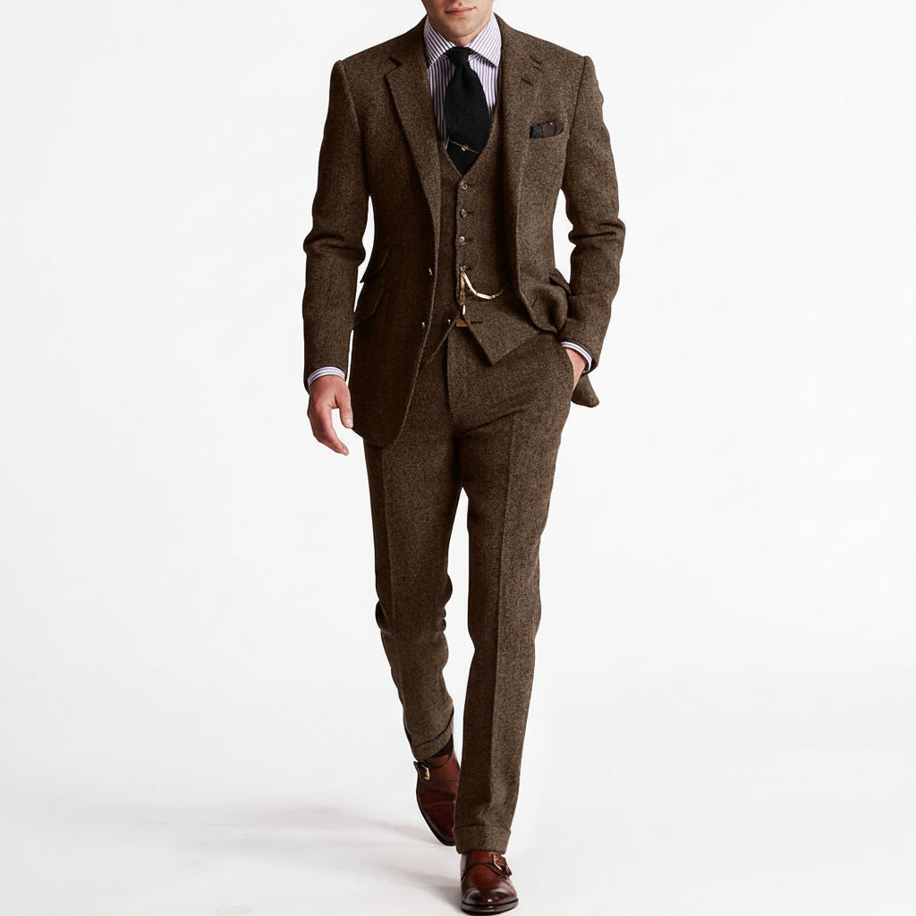 Abito Uomo Elegante Completo Tre Pezzi Occasioni Formali