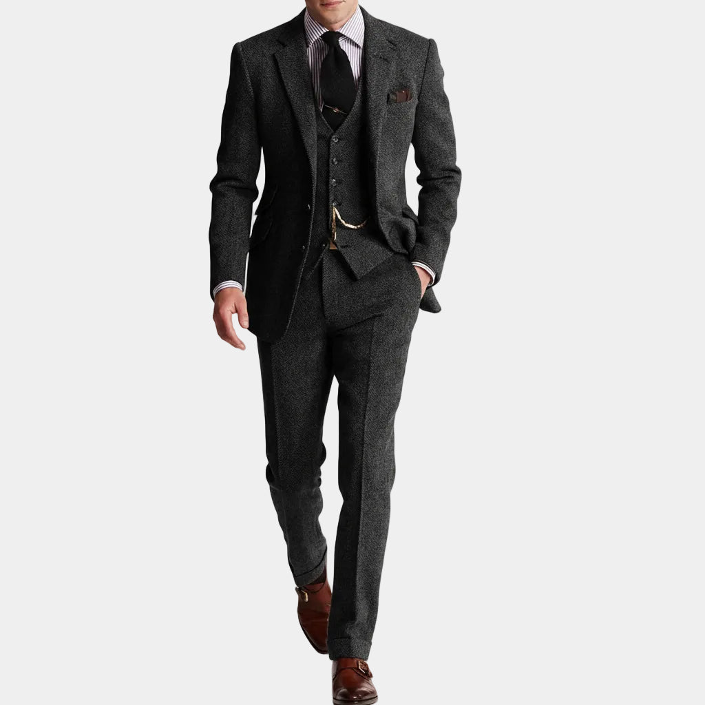 Abito Uomo Elegante Completo Tre Pezzi Occasioni Formali
