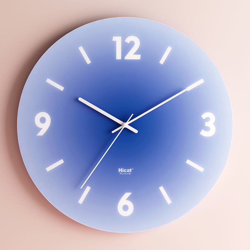 Reloj de pared de cristal lujoso
