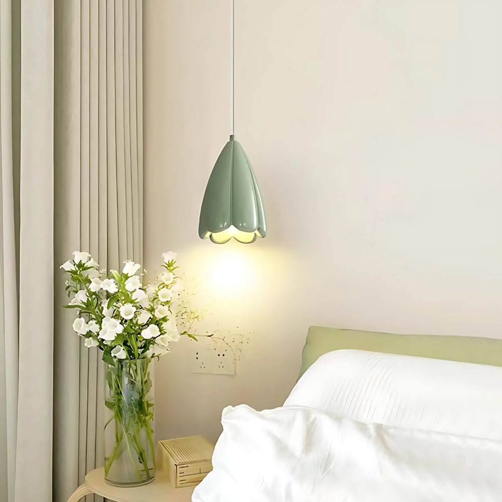 Lampada a sospensione color crema in stile francese, rustica, design ispirato alla natura