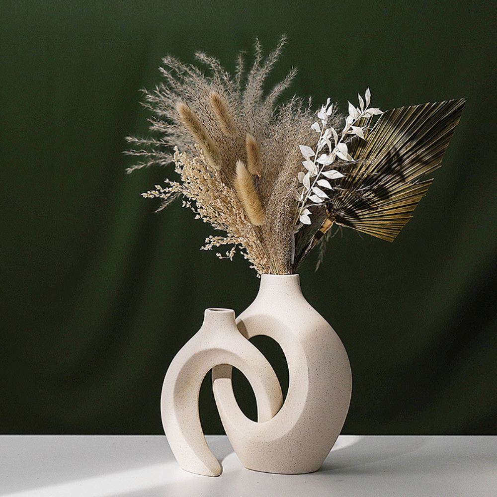 2-piece Set Ceramic Candlesticks - Matte Finish, Modern Minimalist Design for Table Decoration