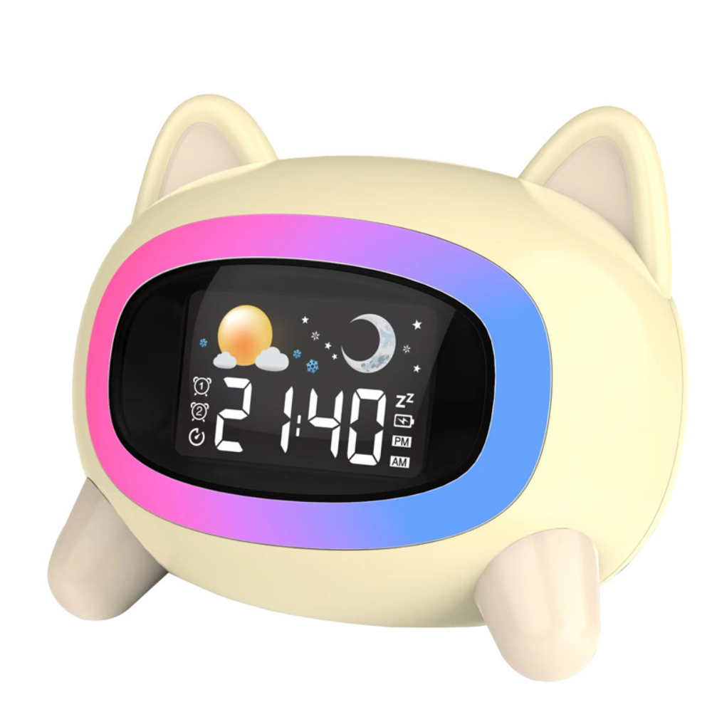 DreamTime - Reloj despertador de entrenamiento para dormir con luz nocturna y alarmas dobles