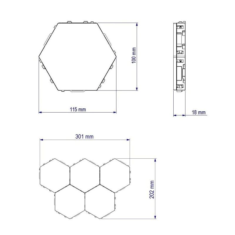 Illuminazione HexaTouch