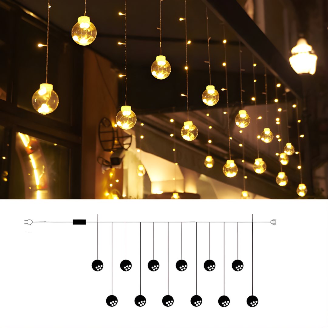 LumiSphere - Iluminação LED Decorativa de Balão de 3,0 m, Perfeita para o Natal e Feriados