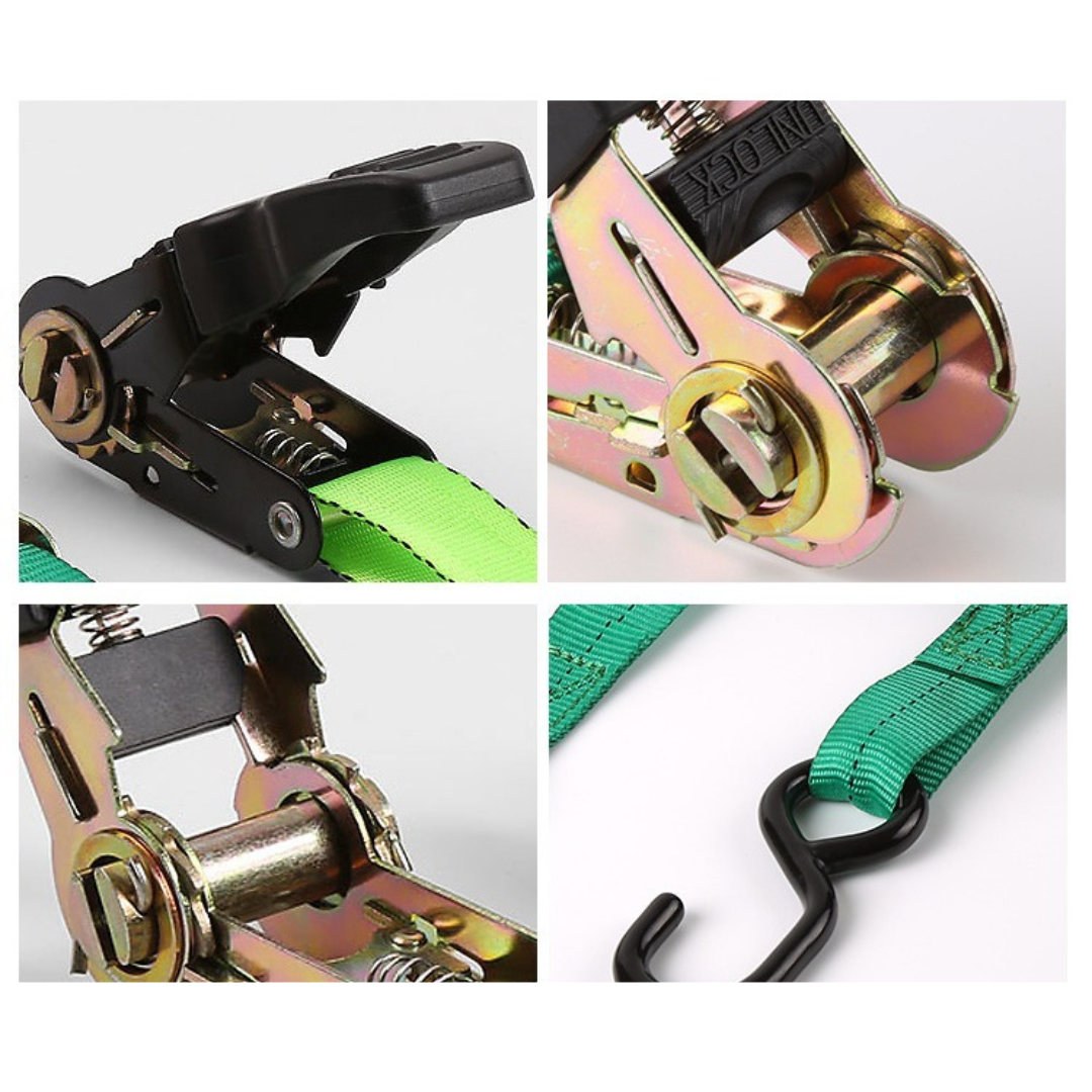 Cargo Straps Heavy Duty Retractable Metal Tie Down Set