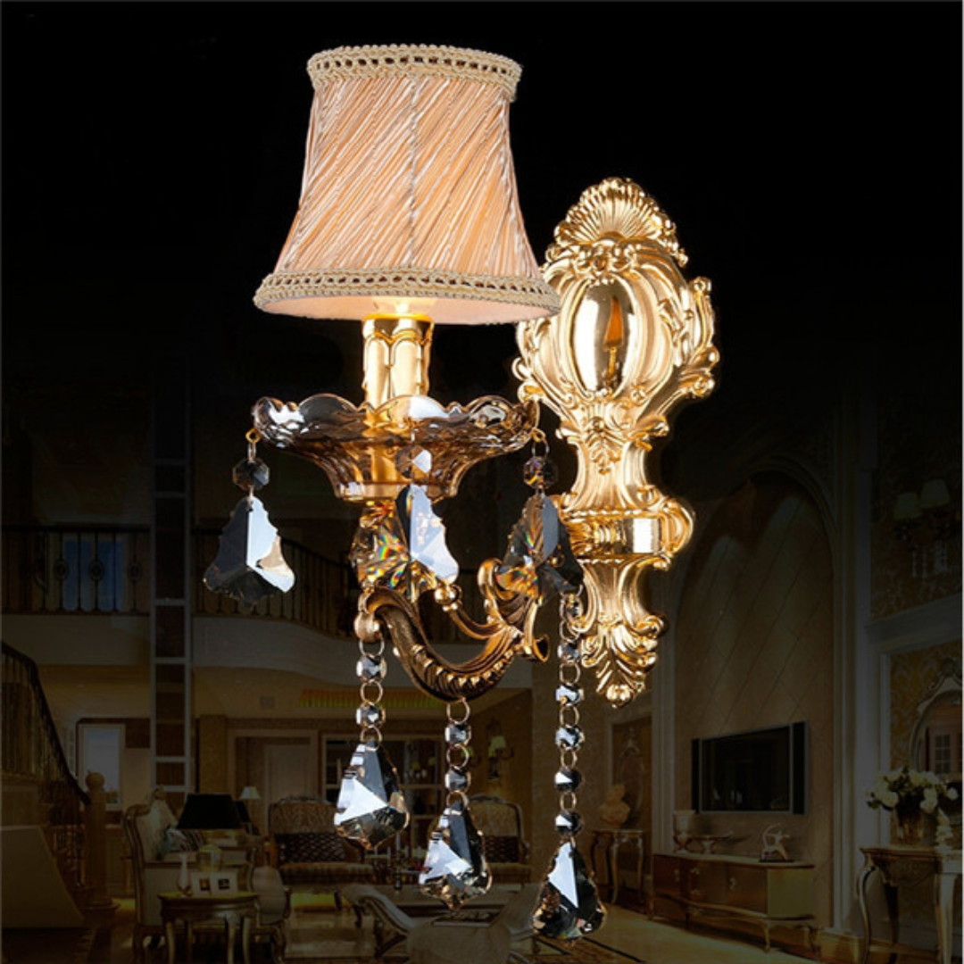 CrystalGlow - Lampada a candela LED in cristallo decorazione per camera da letto