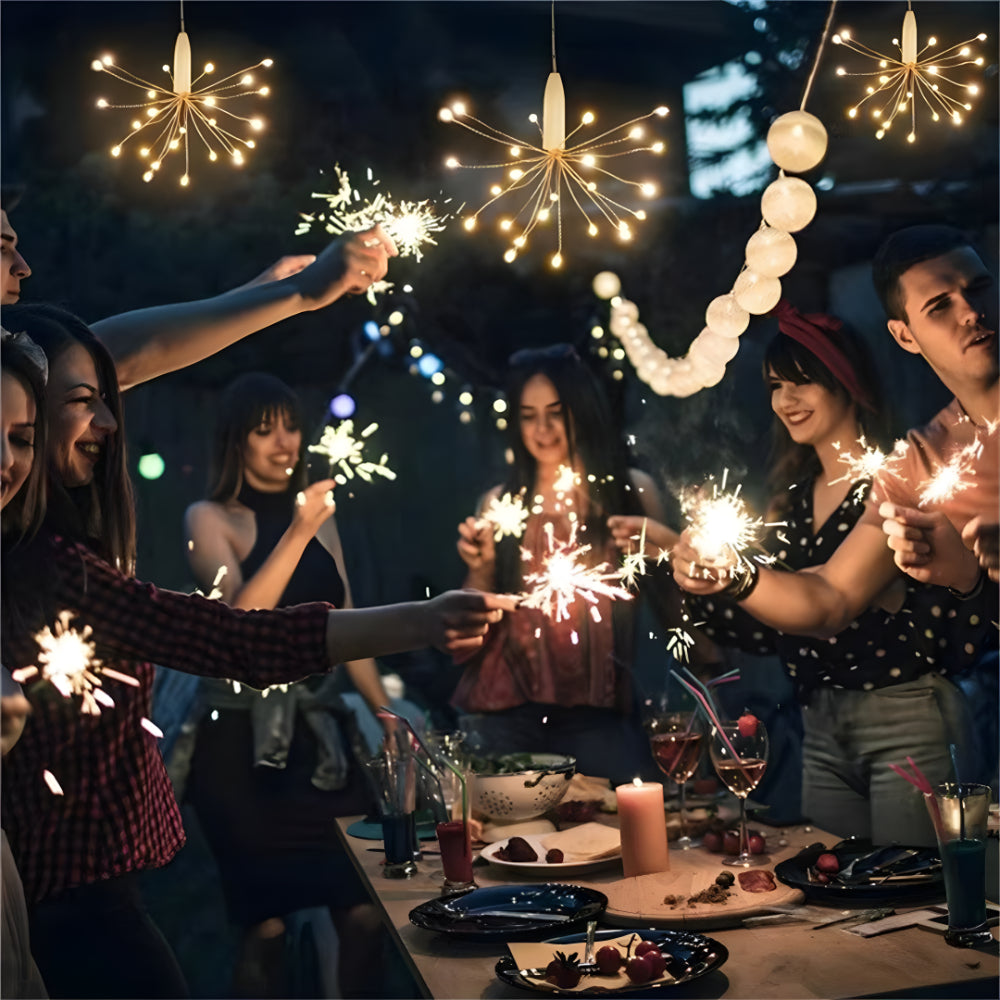 Iluminação Slinger LED Branco Quente Fio de Cobre Agrupamento de Estrelas Decoração