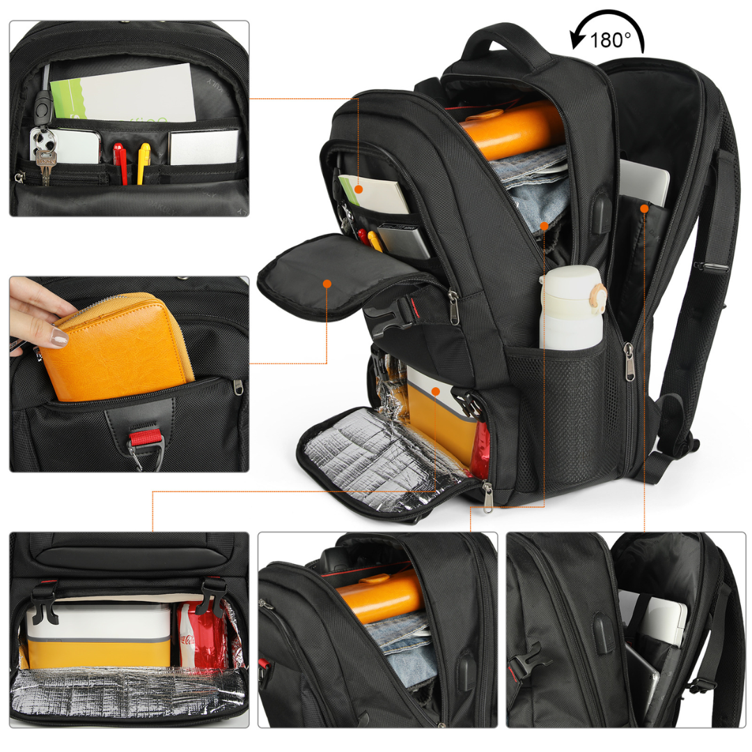 Waterproof Backpack Laptop Compartment Thermal Pocket Travel