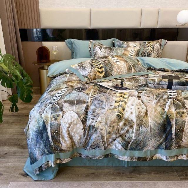 Set copripiumino Feather Heathe (Cotone Egiziano)