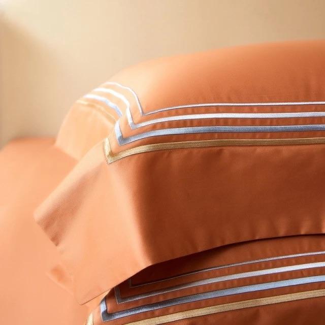Conjunto de Capa de Edredão Laranja Amesterdão - Algodão Egípcio