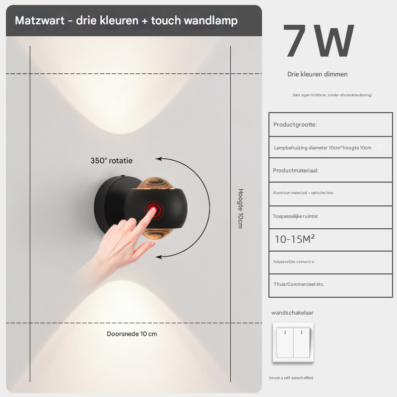 LumiWave - Stijlvolle LED Wandarmatuur