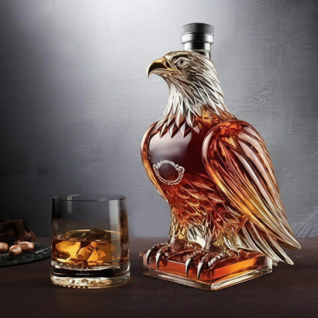 Whisky Decanter Eagle Design Decorative Glass Home Bar