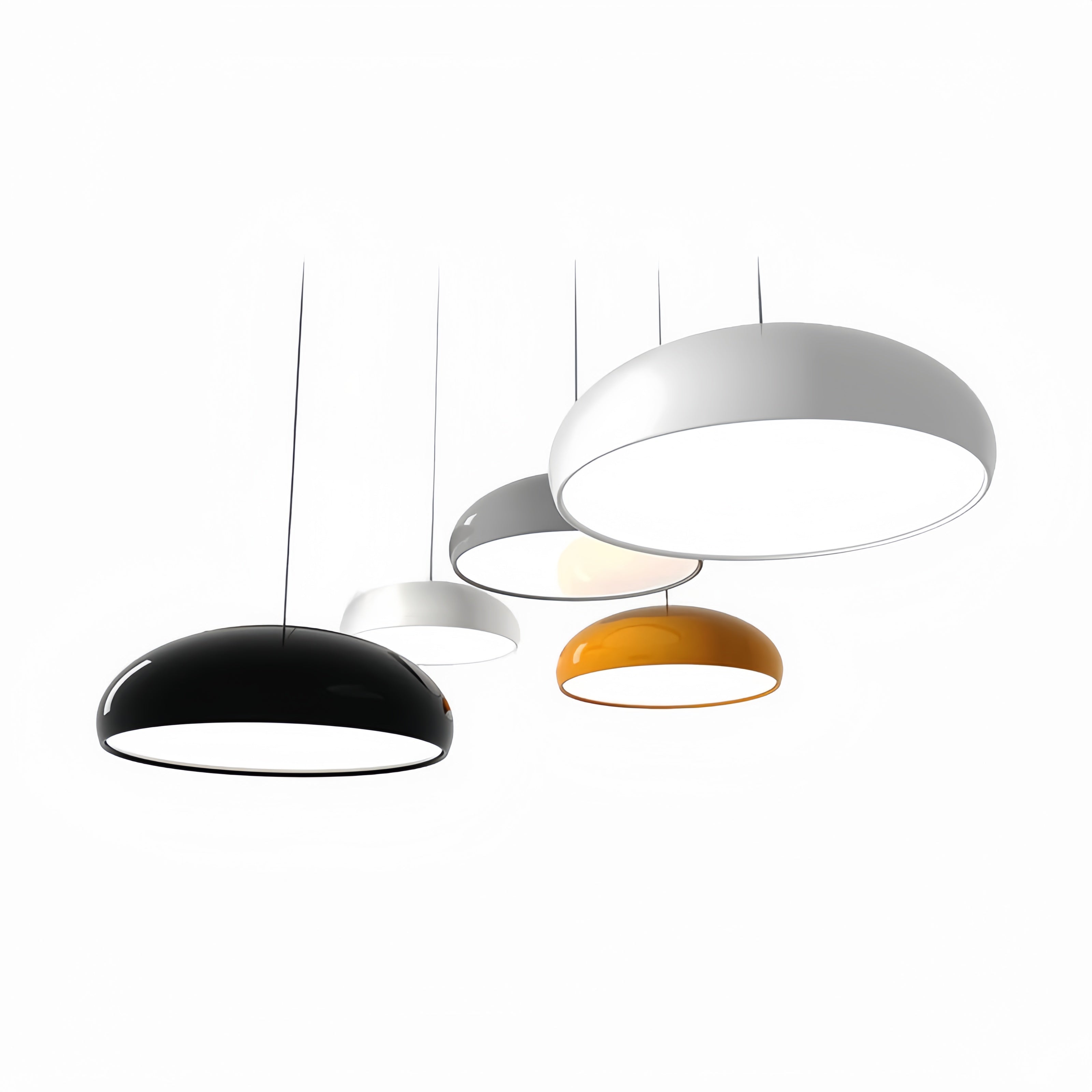 Lámparas colgantes LED Celestia Ronde - Metal blanco para dormitorio y sala de estar