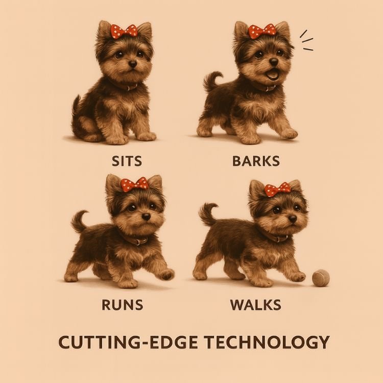 Realistic Interactive Yorkshire Terrier Robot Puppy – Walking & Barking Electronic Pet Toy - Image 7