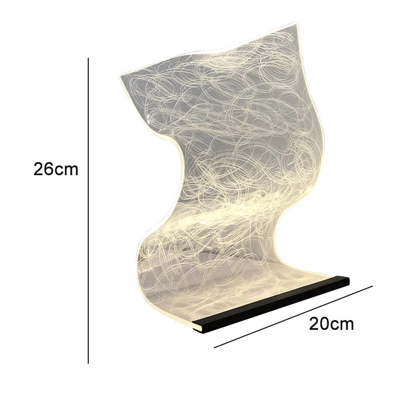 LumiAcrylic - Modern LED Table Lamp made of Acrylic | Stylish Decorative Lighting