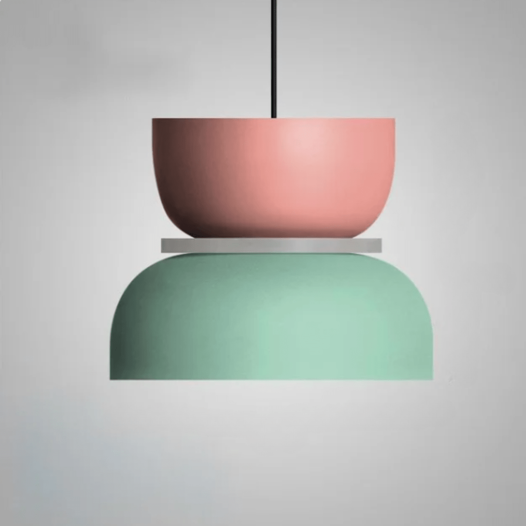Lampadario LED su larga scala con illuminazione colorata