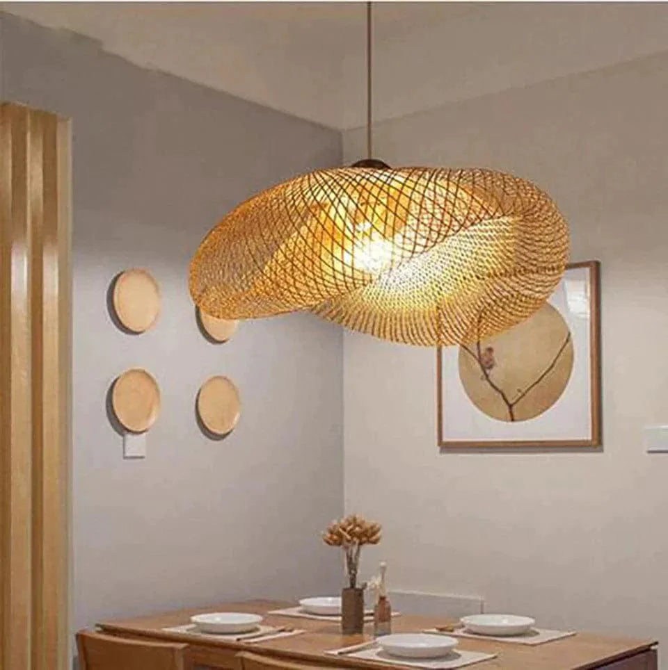 Lampada a sospensione in rattan design