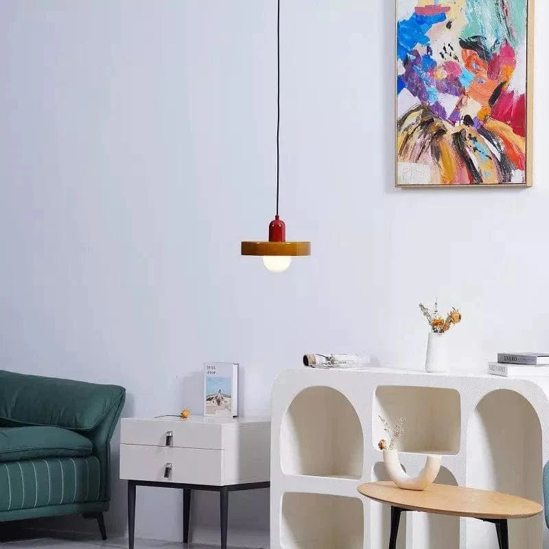 Elegante lampada a sospensione vintage in vetro