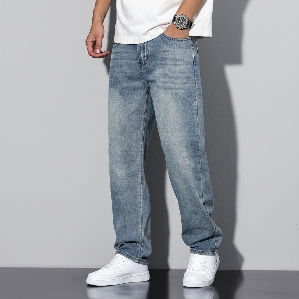 Jeans Casual Vestibilità Ampia Stile Rilassato - Image 1