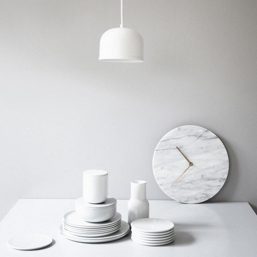Witte Marmeren Wandklok