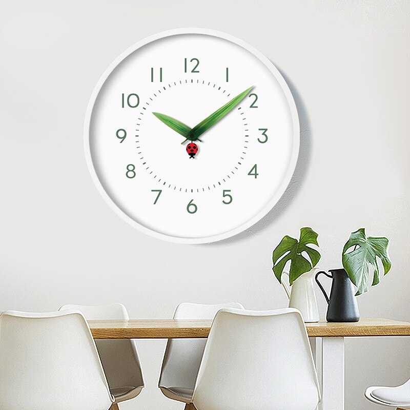 Orologio Perch Senza Tempo - Unico Orologio da Parete a Forma di Uccello con Design di Coccinella e Farfalla