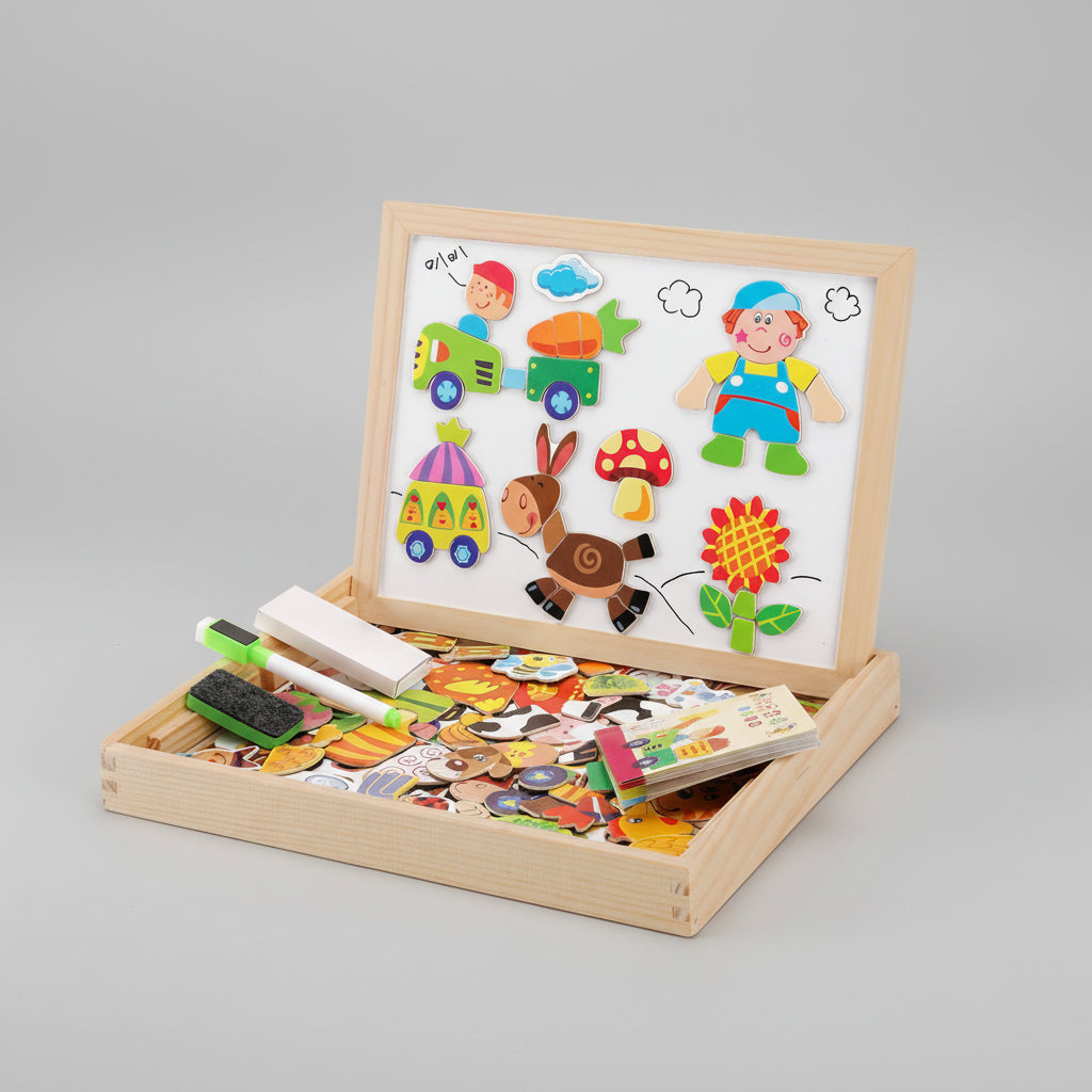 Tavolo Disegno Montessori Legno Magnetico Giocattolo Educativo