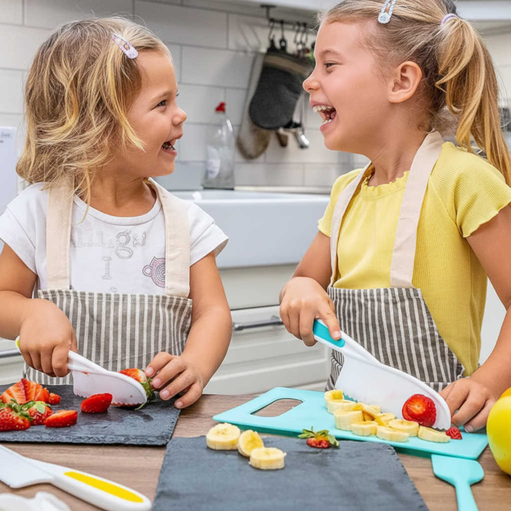 Set Utensili Cucina Bambini Sicuro Plastica Educativo Utensili Cucina