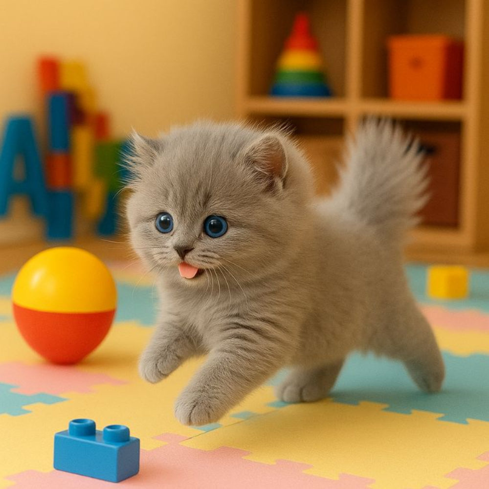 Realistic British Shorthair Robot Kitten – Grey Electronic Cat | Walks, Meows & Wags Tail - Image 2