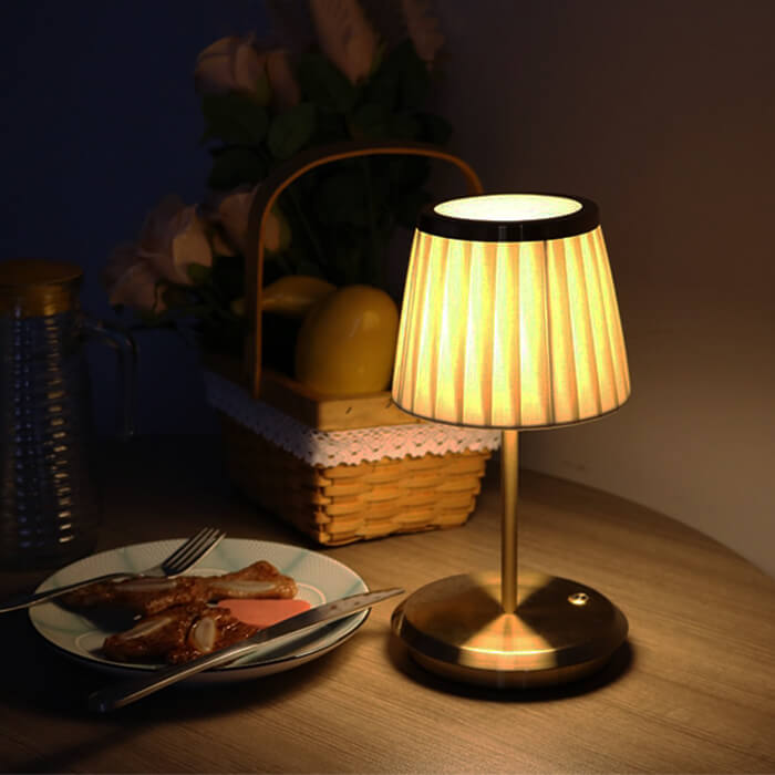 DreamDrape - Lámpara de mesa de tela con función regulable