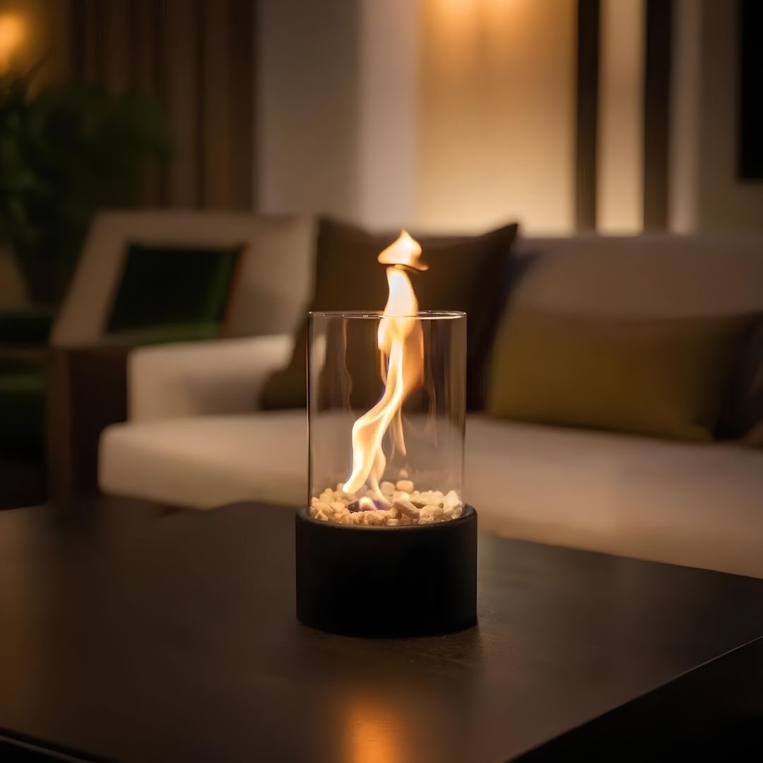 Lampada Fiamma Decorativa Tavolo Complemento Interno - Image 1