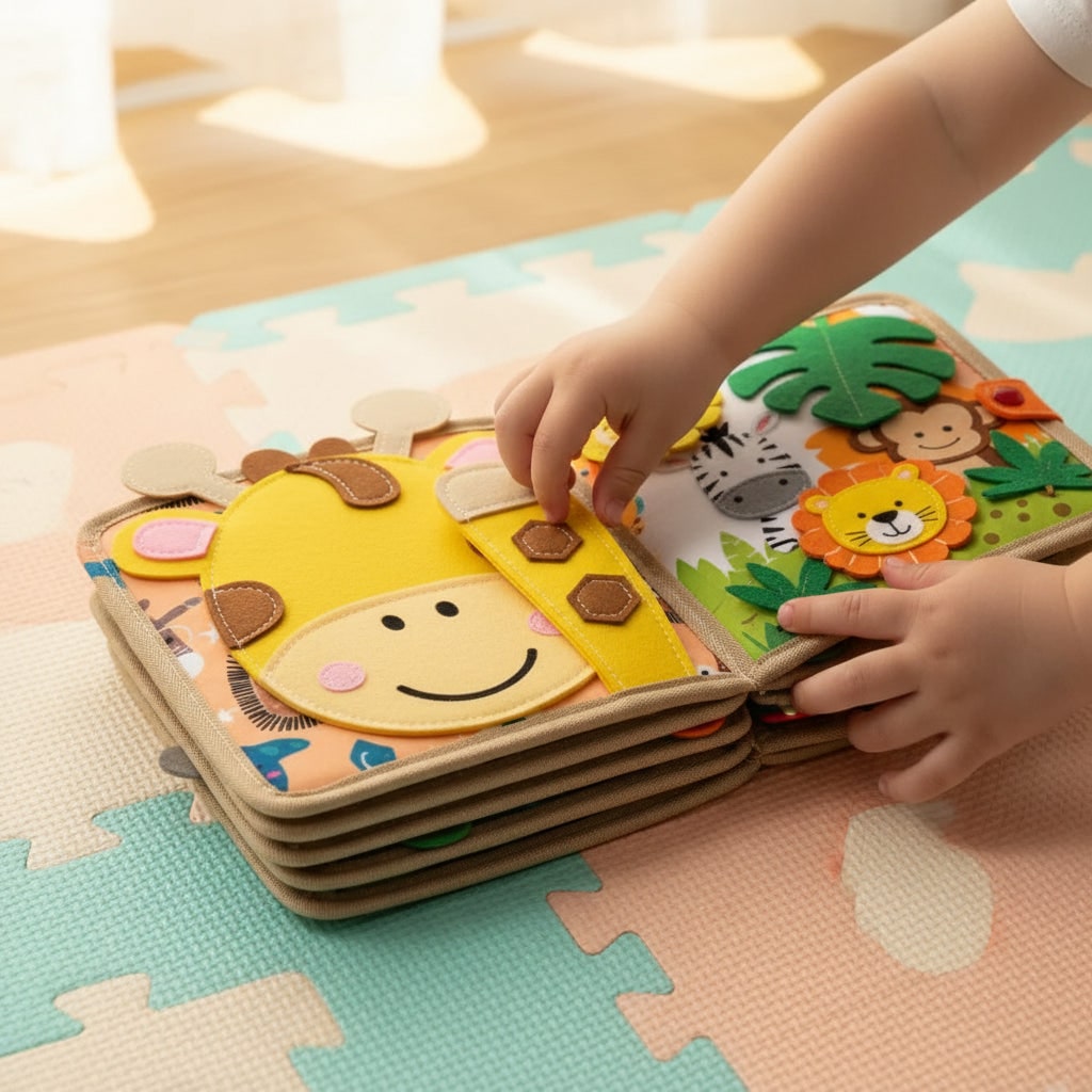 Libro Feltro Bambini Apprendimento Interattivo - Image 3